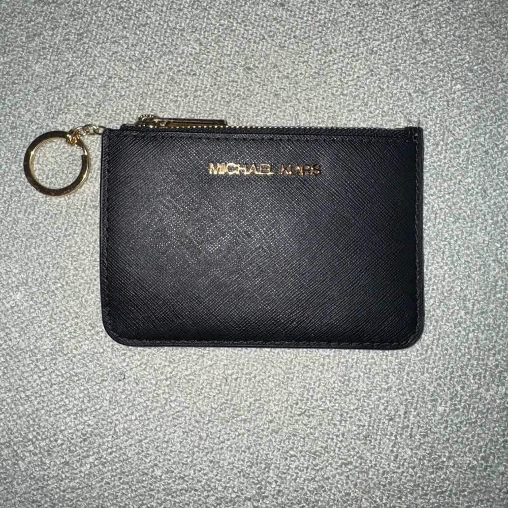 Michael Kors Black Wallet with Gold Details